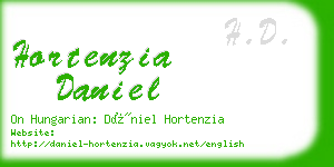 hortenzia daniel business card